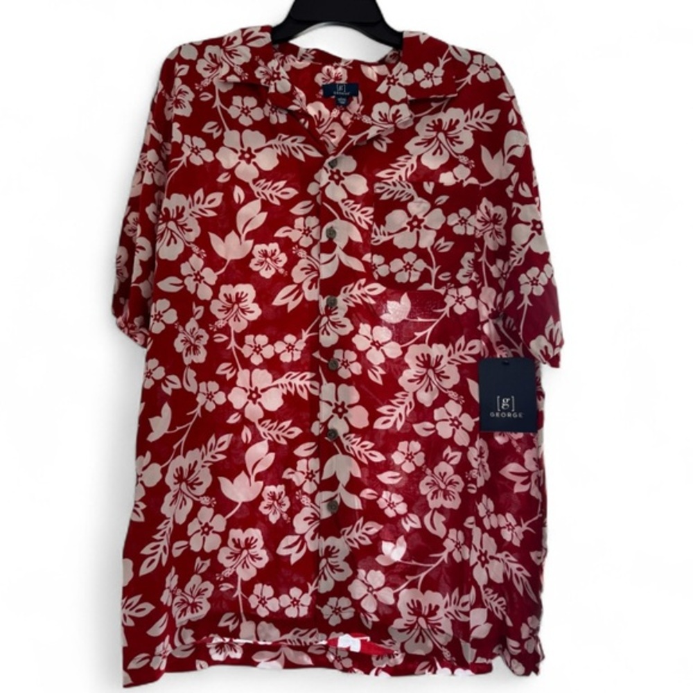 NWT Red Hawaiian Shirt Size L